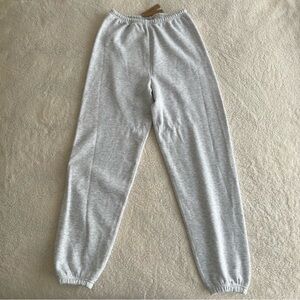Skims Light Heather Grey Cotton Fleece Jogger - Size Small